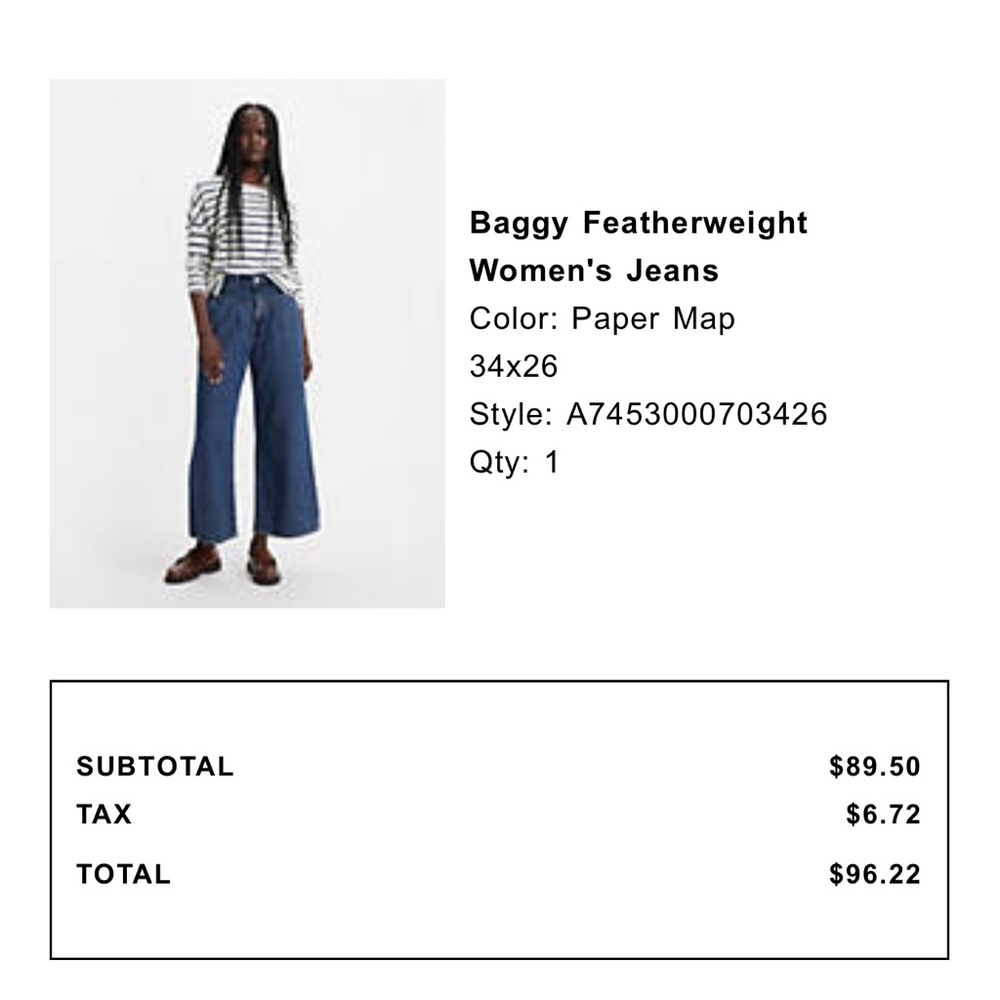 Levis Baggy Featherweight Women's Jeans